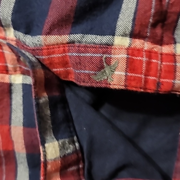 EDDIE BAUER 100% COTTON LINED BUTTON UP HOODIE JACKET SHIRT 3 POCKETS WO… - Picture 6 of 13